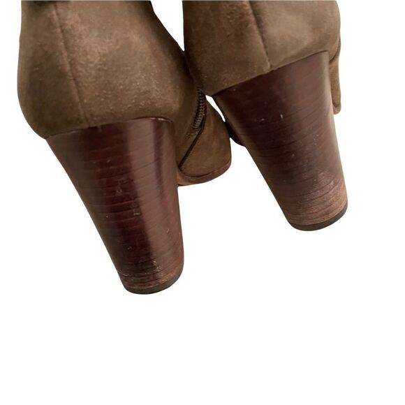 COACH Suede Beverly Tall Heeled Boots Sage Green 9 - Picture 10 of 10